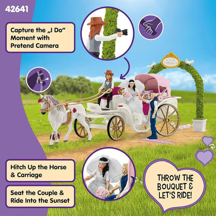 Schleich Horse Club - 109Pc Wedding Carriage Playset - Kids Ages 5+ | 42641