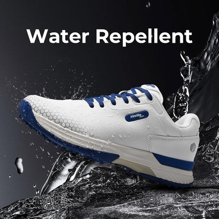 FitVille Men's Golf Shoes Extra Wide White Blue