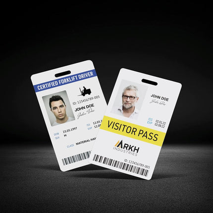 Avery Durable Tall ID Badges for Lanyards, Laser Printable on Both Sides, Blank White, 80 Total, 3.375" x 2.125" (61612)