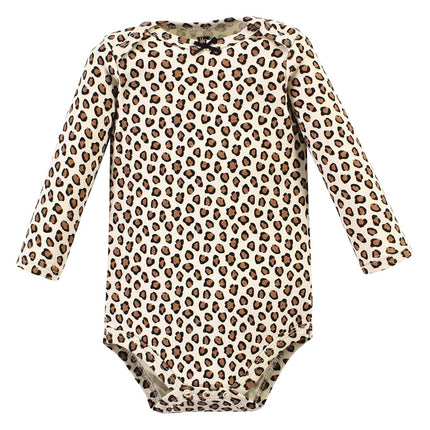 Bodysuits de manga larga de algodón unisex de Hudson Baby, Cinnamon Hearts, prematuro, paquete de 3 Cinnamon Hearts, prematuro