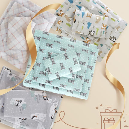 SLEEP PHILOSOPHY True North Cozy Flannel 100% Cotton Ultra Soft Cold Weather Sheet Set Bedding, Cal King, Aqua French Bulldog