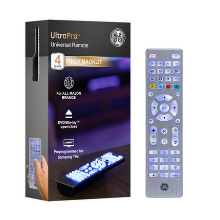 GE 4-Device Universal Remote Control - Backlit But
