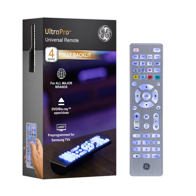 GE 4-Device Universal Remote Control - Backlit But