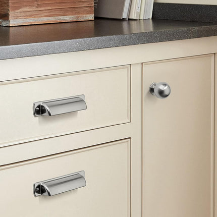 CABDM 20 Pack 1 Inch Vintage Ball Brushed Nickel Cabinet Knobs Kitchen Cabinet Hardware Satin Nickel Drawer Knobs Pulls for Drawers.