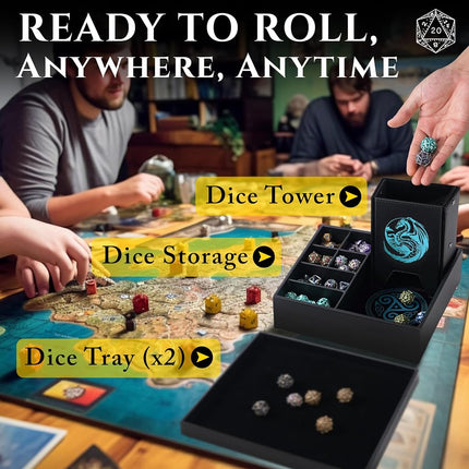 Soar Forge All-in-One Game Roamer - Dice Tray & Tower for DND and RPG