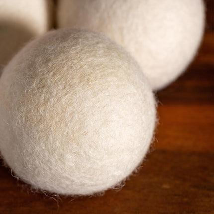 GE Appliances Wool Dryer Balls, XL Reusable Natural Fabric Softener Made of 100% Pure New Zealand Wool, Set of 3