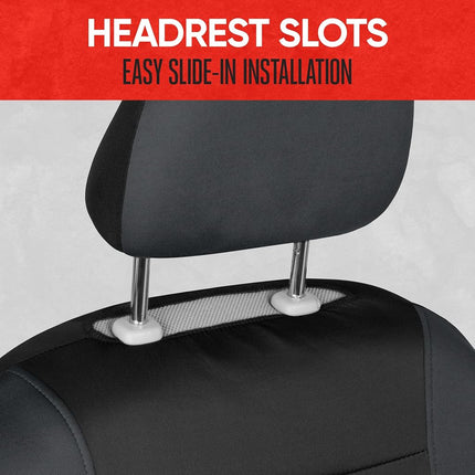 Motor Trend M354 Polyester Cloth Straight-Line Performance Seat Covers for Car Truck Van SUV Auto Protector