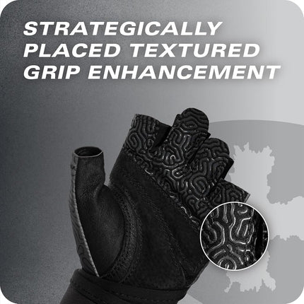 Harbinger Pro Wristwrap Gloves 3.0 - Enhanced Grip, Superior Wrist Support, Breathable Stretch Lycra, Durable Leather Palm, Women's