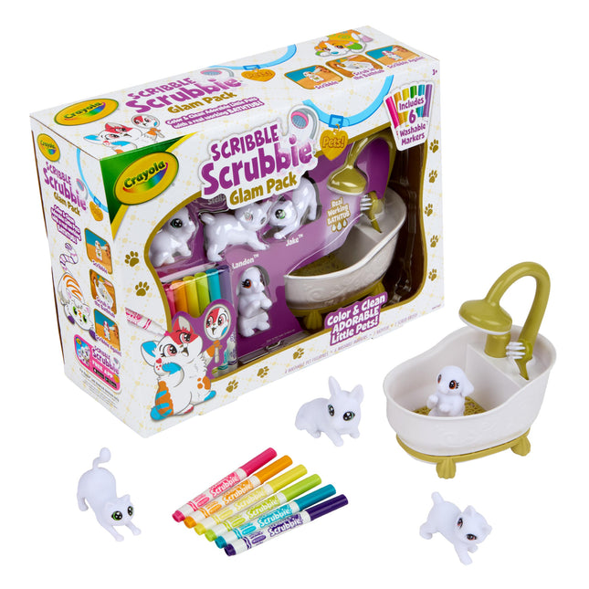 Crayola Scribble Scrubbie Pets Tub Set, Washable P