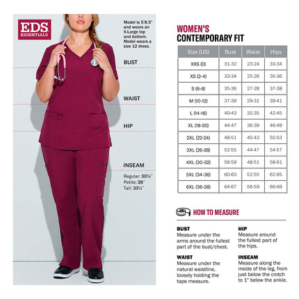 Dickies EDS Essentials Jogger Scrubs for Women, Drawstring Scrub Pants Plus Size DK065P, 2XL Petite, Hunter Green