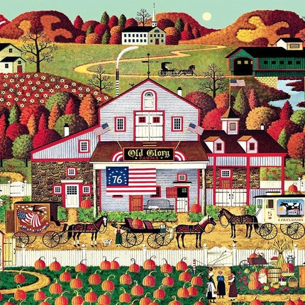 Buffalo Games - Charles Wysocki - Autumn Farms - 1000 Piece Jigsaw Puzzle for Adults Challenging Puzzle Perfect for Game Nights - Finished Size 26.75 x 19.75