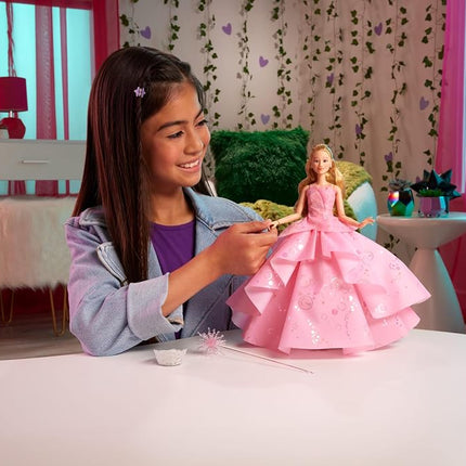Mattel Universal Wicked Deluxe Glinda Fashion Doll & Accessories Including Crown & Scepter, Movie-Inspired Look with Posability