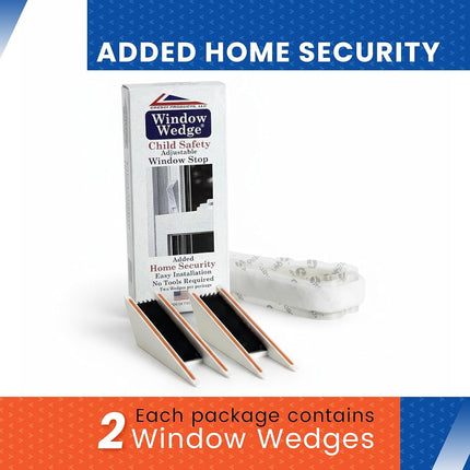 Window Wedge, Window Stopper to Baby Proof and Child Proof Providing Safety for Baby, Window Security and Overall Better Home Security (2 Total, 1 Two Pack)