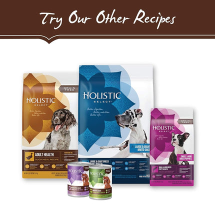 Holistic Select Natural Grain Free Dry Dog Food, Adult & Puppy Salmon, Anchovy & Sardine Recipe, 10.88kg Bag