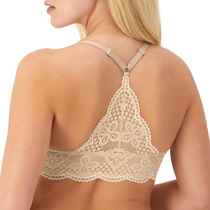 Maidenform Womens Racerback Bra with Shaping & Support, One Fab Fit Underwire Bras for Women, Lightly Lined, Front Closure, Almond/Pearl, 40B