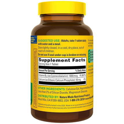 Nature Made Vitamin B-12 Timed Release Tablets, Value Size, 1000 Mcg, 160 Count