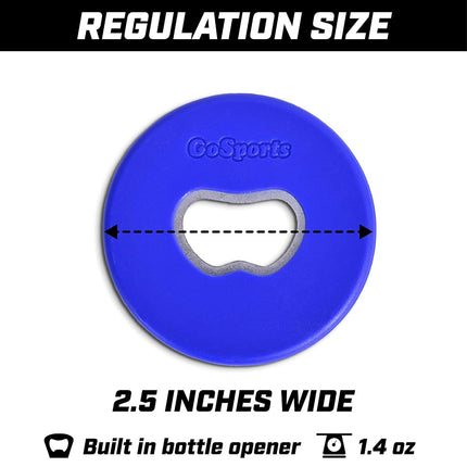 GoSports Bottle Opener Replacement Washer Set - Plastic Coated Metal with Bottle Opener - Set of 8 Washers