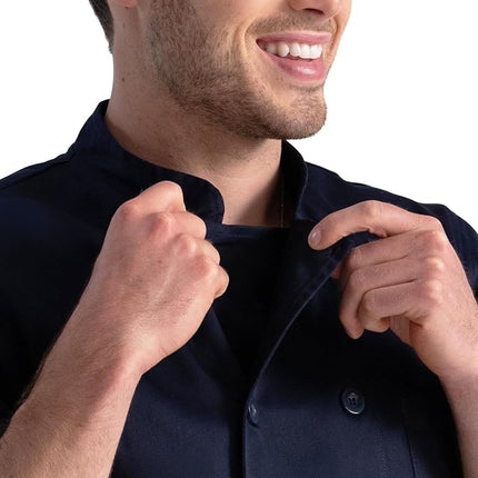 Chef Works Unisex Volnay Chef Coat, Navy, S