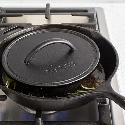 Lodge L8RFIP Presse de cuisson en fonte pré-assaisonnée 8 pouces, noire