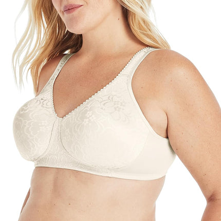 Playtex 18-Hour Ultimate Lift Wireless Bra, Wirefree Bra with Support, Full-Coverage Wireless Bra for Everyday Comfort, Mother of Pearl, 36C