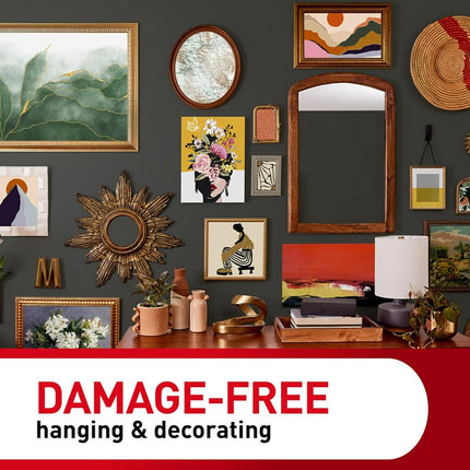 Command Medium and Large Picture Hanging Strips, Damage Free Hanging Picture Hangers, No Tools Wall Hanging Strips for Living Spaces, 12 Medium Pairs and 16 Large Pairs (56 Strips)