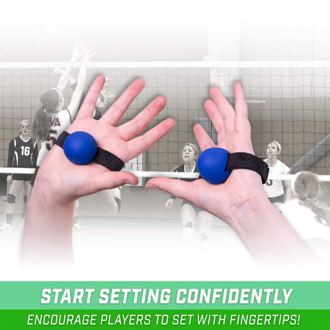 GoSports Perfect Set Entrenador de Voleibol - Enseña los Fundamentos y la Forma Correcta de Colocar (Paquete de 2, Azul)