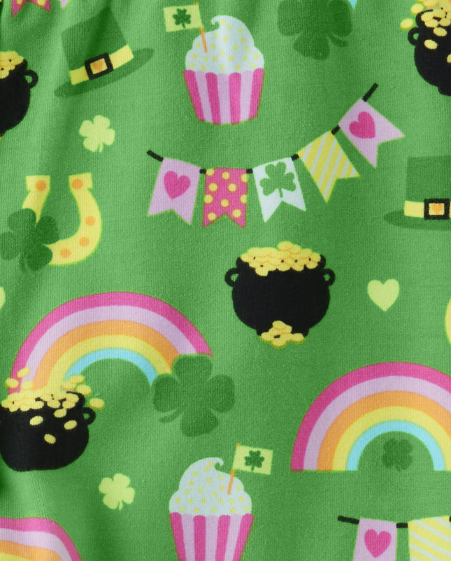Gymboree Girls' and Toddler Leggings, Rainbow Gold, 8
