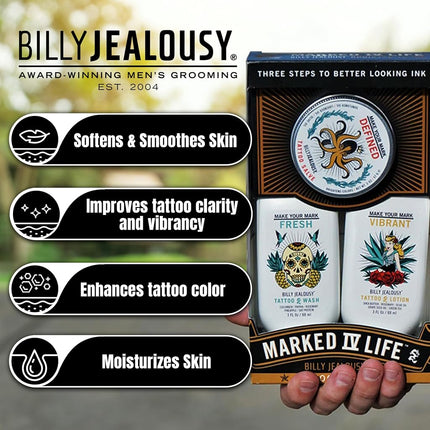 Kit de Cuidado para Tatuajes Marked IV Life de Billy Jealousy