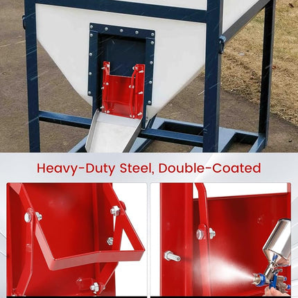 Sliding Grain Gate-9"x9", Heavy Duty Steel Grain Bin Slide Gate is Suitable for Grain Silos, Feed Bins, Truck Bin Unloading, Red Grain Feed Bin Slide Door