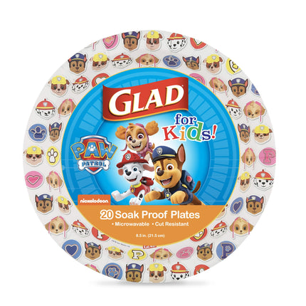 Glad for Kids Paw Patrol Emoji Paper Plates - Heav
