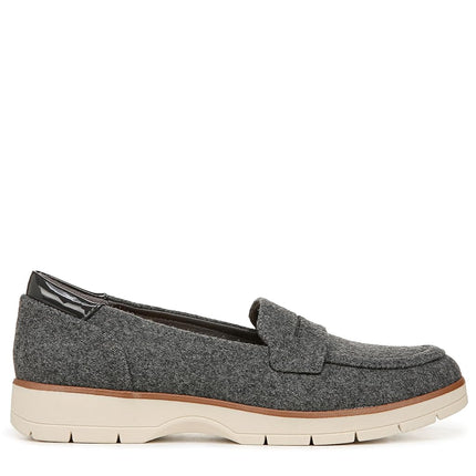 Dr. Scholl's Shoes Women's Nice Day Loafer, Charcoal Wool, 4 UK