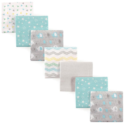 Luvable Friends 7 Piece Flannel Receiving Blanket,