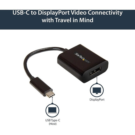 StarTech.com USB C to DisplayPort Adapter - 4K 60Hz/8K 30Hz - USB Type-C to DP 1.4 HBR2 Adapter Dongle - Compact USB-C Monitor Video Converter (CDP2DP) - Limited stock, see similar item CDP2DP14B