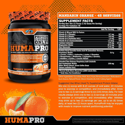 ALR Industries Humapro Powder, Mandarin Orange, 334 Gram
