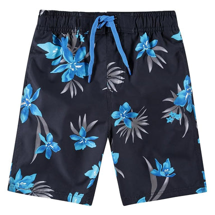 Kanu Surf Garçon Yolo Séchage Rapide Anti-UV UPF 50+ Short de Bain Plage, Oasis Noir, 8