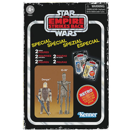 Star Wars Retro Collection Bounty Hunters 2-Pack Dengar & IG-88 Toys 9.5-CM-Scale The Empire Strikes Back