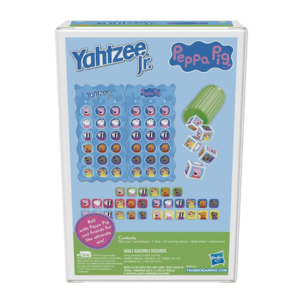 Hasbro Gaming Yahtzee Jr.: Peppa Pig Edition Board Game for Kids Ages 4 and Up, Counting and Matching Game for Preschoolers