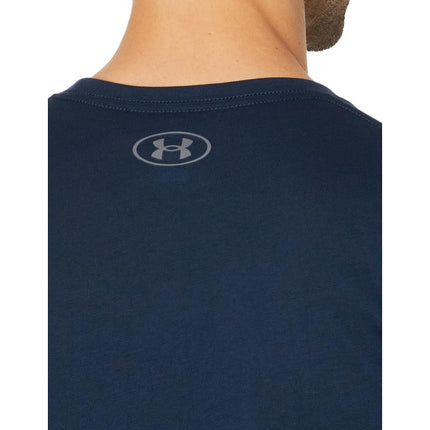 Camiseta de manga corta Under Armour Sportstyle de hombre con logotipo en el lado izquierdo del pecho, Academy (408)/Negro, 3XL Tall