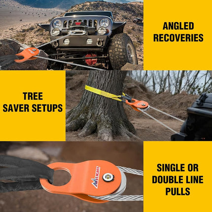 Nilight 10 Ton Winch Snatch Block Towing Pulley Blocks 22,000 LBS Capacity, Winch Hook Accessories, Heavy Duty Offroad Recovery Accessory for Truck, Tractor, ATV & UTV