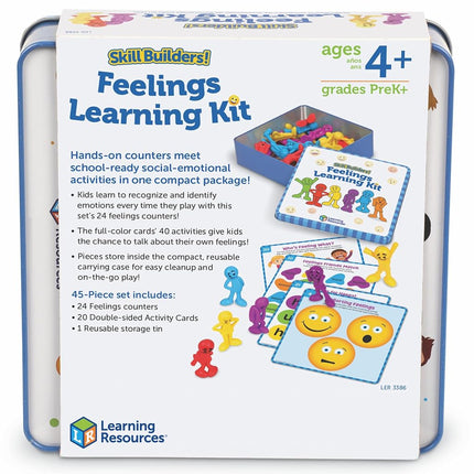 Learning Resources Skill Builders Feelings Learning Kit, Social Emotional Learning Activities, Social Skills Activities for Kids, Talking Flash Cards for Toddlers, Toddler Toy, Homeschool Supplies