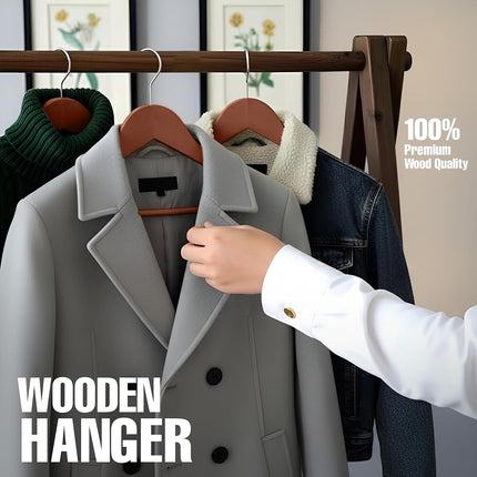 Utopia Home Wooden Hangers 20 Pack – Slim Suit Hangers Cherry
