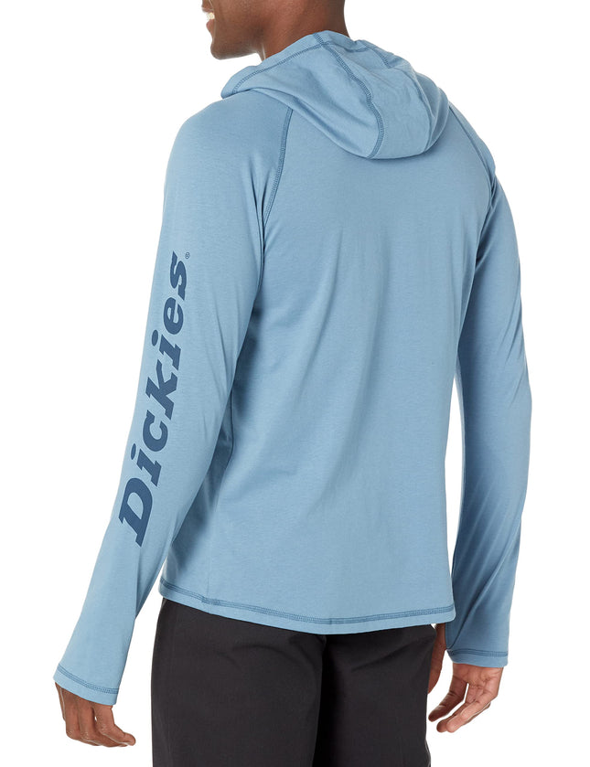 Dickies Mens Temp-iq® Long Sleeve Performance Sun Shirt, Dusty Blue, Large