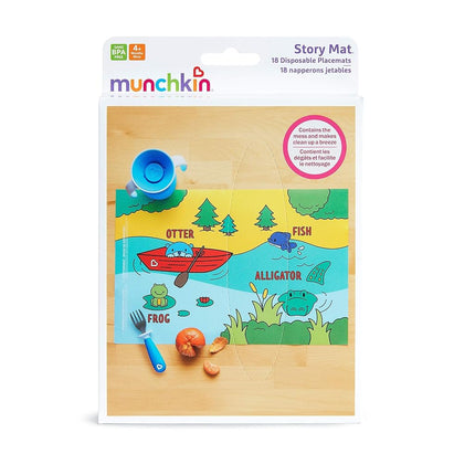 Munchkin� Story Mat�, BPA Free Disposable Placemats for Kids, 18 Pack, 2 Designs