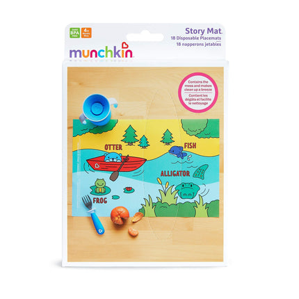 Munchkin® Story Mat®, Sets de Table Jetables sans BPA pour Enfants, Lot de 18, 2 Motifs