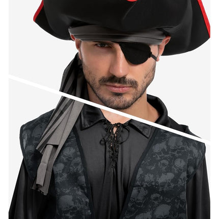 Spooktacular Creations Adult Men Dark Pirate Costume for Halloween, Costume Party, Trick or Treating, Cosplay Party