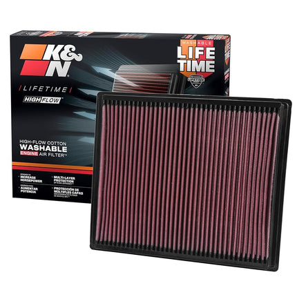 K&N Engine Air Filter: High Performance, Washable, Replacement Filter: Compatible 2004-2019 Nissan/Infiniti (Frontier, Titan, Pathfinder, Xterra, Armada, Equator, NV1500, 2500, 3500, QX56), 33-2286