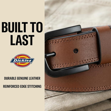 Dickies Men's Casual Leather Belt, Tan, 42W