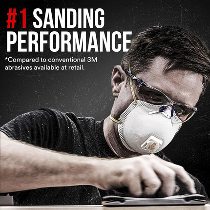 3M Advanced Sandpaper, 20-Pack, 150 Grit, 3M Pro Grade Precision, Features No-Slip Grip Backing, 9-in x 11-in, For Sanding Wood, Drywall, or Metal, Can be Used on Wet or Dry Surfaces (‎26150CP-P-G)