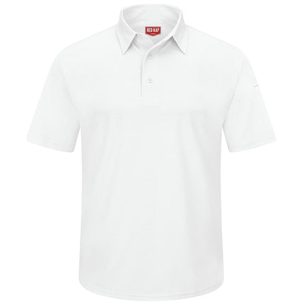 Red Kap Men's Short Sleeve Performance Knit Polo Shirt, White, XXL