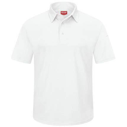 Red Kap Men's Short Sleeve Performance Knit Polo Shirt, White, XXL